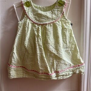 J. Khaki Seersucker Diaper Set